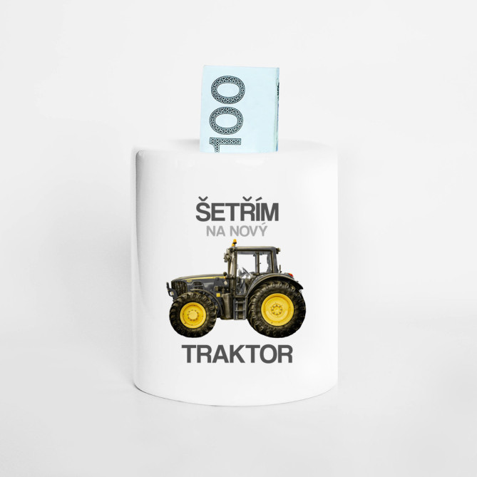Šetřím na nový traktor - prasátko s potiskem