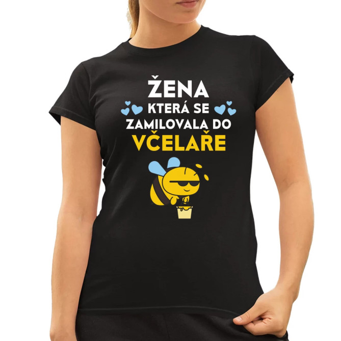 Žena, která se zamilovala do včelaře  - dámské tričko s potiskem